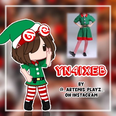 Gacha Club Christmas Outfit Ideas, Christmas Gacha Club Outfits, Gacha Club Christmas, Gacha Club Christmas Outfits, Gacha Christmas Outfits, Gacha Christmas, Gacha Items, Christmas Elf Outfit, Outfit Ideas Christmas