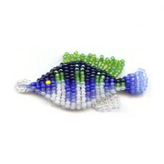 Beaded Fish Tutorial, Striped Fish, Pony Bead Animals, Beaded Fish, Seed Beads Diy, Fish Beads, Seed Bead Pattern, Pony Bead Patterns, Bead Charms Diy