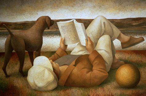 Obra de Fabio Hurtado (España, 1960) Fabio Hurtado, Modern Painters, Fine Arts School, People Reading, Spanish Painters, Reading Art, Medal Of Honor, Spanish Artists, Woman Reading