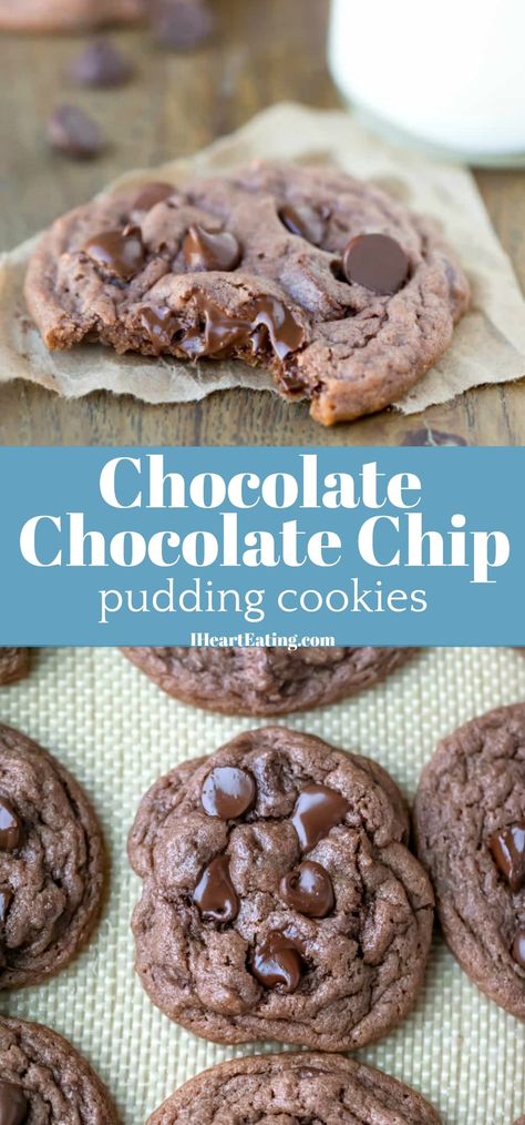 Chocolate Chip Cookie Recipe With Pudding, Chocolate Pudding Cookies, Pudding Cookies Recipes, Chocolate Chip Pudding, Chocolate No Bake Cookies, Soft Cookie Recipe, Chocolate Chip Pudding Cookies, Dessert Oreo, Desserts Keto