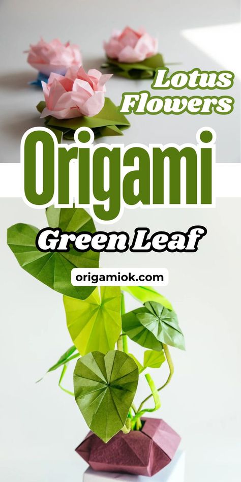 Here is an easy way to make a lovely origami green leaf with a piece of paper. If you love origami and are looking for some easy and fun projects to pass the time, then this Origami Green Leaf will be perfect for you! Leaf Origami, Y Craft, Crafts Origami, Origami Flowers, How To Fold, Paper Crafts Origami, Piece Of Paper, Green Leaf, Fun Projects