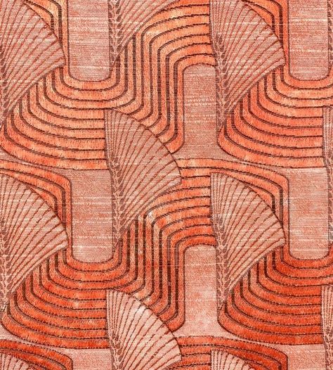 Lalique Fabric in Corail by Casal | Jane Clayton Jane Clayton, Designer Upholstery Fabric, Rug Buying Guide, Luxury Fabric, Mediterranean Garden, Fabric Designs, Pattern Play, Made To Measure Curtains, Patterned Carpet