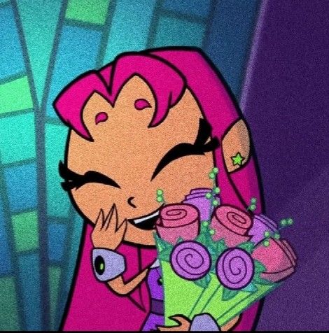 Robin X Starfire, Teen Titans Starfire, Starfire And Raven, Star Fire, Teen Titans Go, Cartoon Profile, Cartoon Profile Pics, Pfp Ideas, Teen Titans