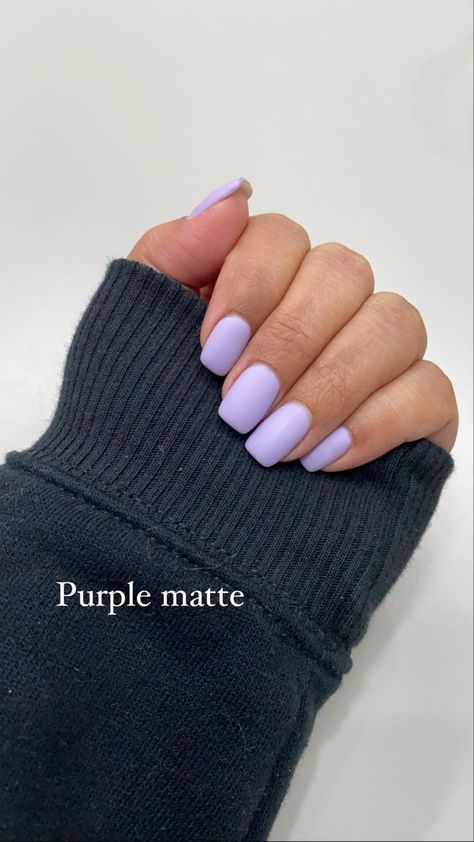 Purple nails, matte, matte purple, matte lilac Matte Lavender Nails Coffin, Matte Lavender Nails Short, Matte Pastel Purple Nails, Dip Nail Designs Matte, Light Purple Matte Nails, Purple Squoval Nails, Matte Lavender Nails, Matte Purple Nails, Light Purple Nails