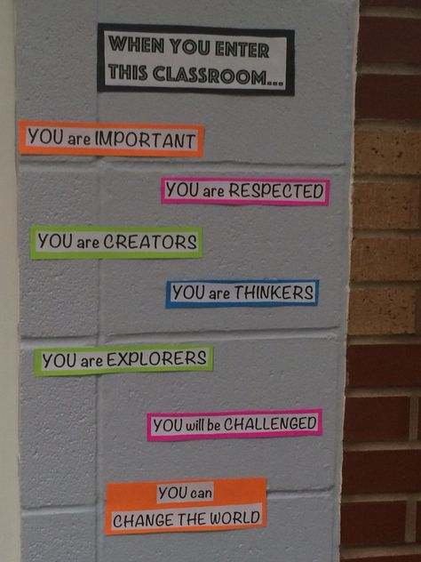 Encouraging welcome message for students! Welcome Message For Students, Encouraging Messages, Welcome Message, You Are Important, Change The World, Display Ideas, Classroom Decorations, Kindergarten, Encouragement