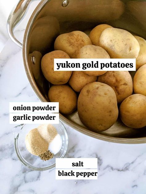 Paddison Program, Dairy Free Mashed Potatoes, Healthy Mashed Potatoes, Yukon Potatoes, Easy Mashed Potatoes, Potato Onion, Yukon Gold Potatoes, Creamy Mashed Potatoes, Onion Powder