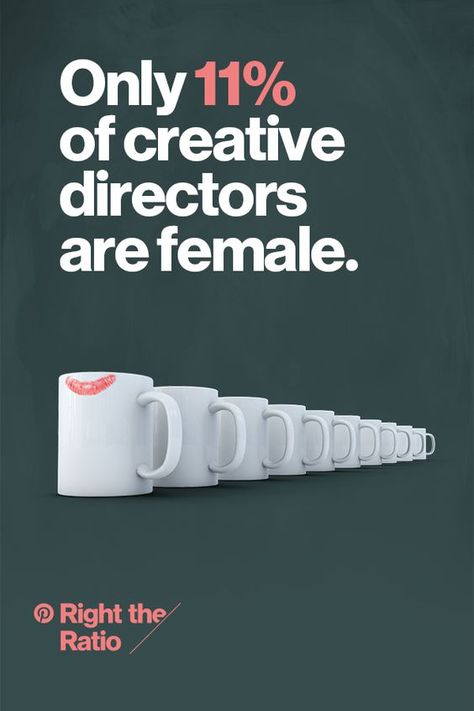 Pinterest launches "Right The Ratio" Equality Campaign | Ethical Marketing News Advertising Campaign Design, Copywriting Ads, Copy Ads, Pinterest Advertising, Design Campaign, Social Campaign, 광고 디자인, Creative Advertising Design, Publicidad Creativa