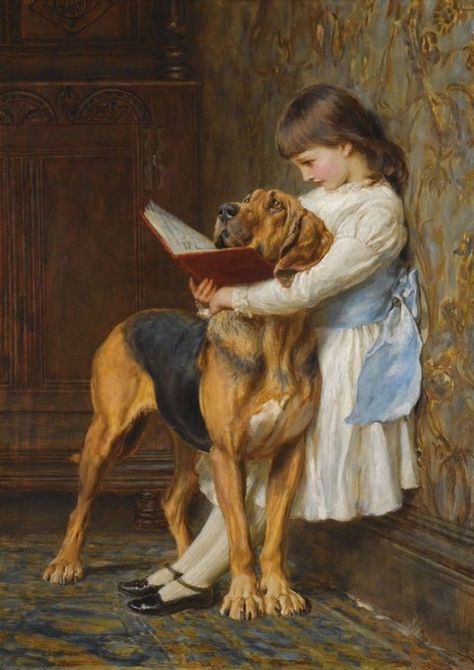 Hur Man Målar, Oil Painting Reproductions, Arte Animal, Painting Reproductions, Dog Paintings, Girl And Dog, British Artist, Animal Paintings, Your Soul