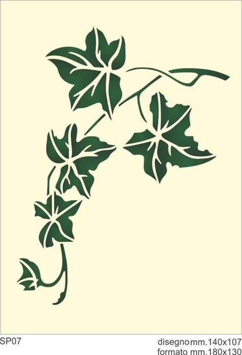 Fiori Art Deco, Vine Drawing, Ivy Plant, Floral Stencil, Silhouette Stencil, Stencil Pattern, Stencil Patterns, Stencil Template, Stencil Art