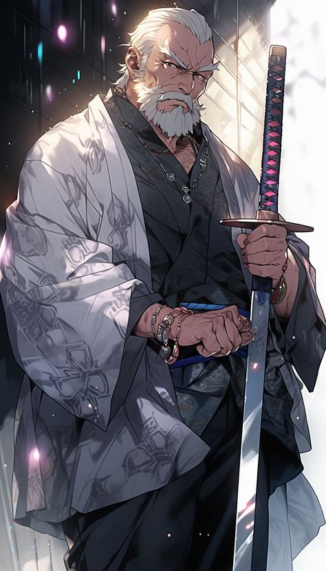 Old Samurai Character Design, Murim Character Designs, Old Samurai, Fantasy Samurai, Anime Samurai, Character Artist, My Hope, Samurai Art, Samurai Warrior