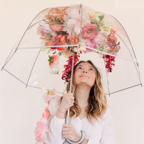 Photography: @abbylynne.photo Videography: @gracefullymade_in_kc Venue: @brushcostudio  #flowers #flowerumbrella #seniorambassador #flowerinstallation Skirt Photography, Floral Umbrellas, Flower Skirt, Branding Photoshoot, Umbrella, Branding, Skirt, Flowers, Floral