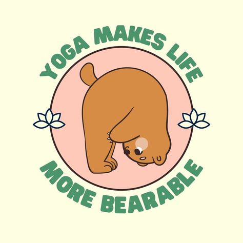 Bear Yoga, Broke Meme, Plastic Rose, Yoga Tee Shirt, Yoga Quotes Funny, Cameo Crafts, Yoga Images, Silhouette Cameo Crafts, Bear Quote