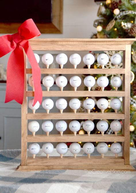 Golf Display, Golf Ball Display Case, Golf Ball Display, Golf Crafts, Golf Ball Displays, Golf Ball Crafts, Golf Room, Diy Golf, Baseball Display