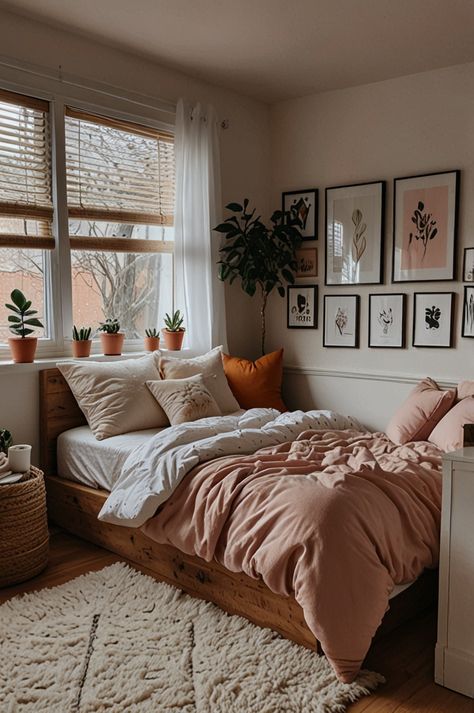 Transform your small bedroom into a modern sanctuary with 30+ aesthetic decor ideas. From minimalist furniture to sleek color palettes, these tips will help you create a stylish, clutter-free space that feels both cozy and contemporary. Perfect for anyone seeking a clean and sophisticated look! Small Bedroom Ideas Aesthetic, Minimal Modern Decor, Stylish Small Bedroom, Aesthetic Decor Ideas, Bedroom Ideas Aesthetic, Small Bedroom Ideas, Minimalist Furniture, Beautiful Bedroom, Aesthetic Decor