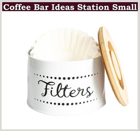 Coffee Filter Holder Storage - Metal & Bamboo Coffee Filter Container - Stylish Farmhouse Coffee Bar Decor - Coffee Station Accessories for Storing Filter Papers - Coffee Bar Organizer for Counters Coffee Bar Must Haves, Farmhouse Coffee Bar Decor, Bar Must Haves, Coffee Filter Storage, Coffee Bar Essentials, Coffee Bar Organizer, At Home Coffee Bar, Coffee Filters Storage, Cafe Appliances