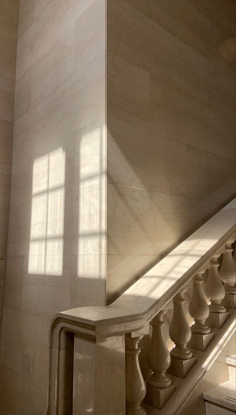 Light Beige Aesthetic Stairwell Architecture Design Old Money Window Windowsill Sunlight Photography Quartz Old Money Architecture, Light Beige Aesthetic, Interior Mansion, Sunlight Photography, 포트폴리오 레이아웃, Aesthetic Interior, Cream Aesthetic, Beige Wallpaper, Gray Aesthetic