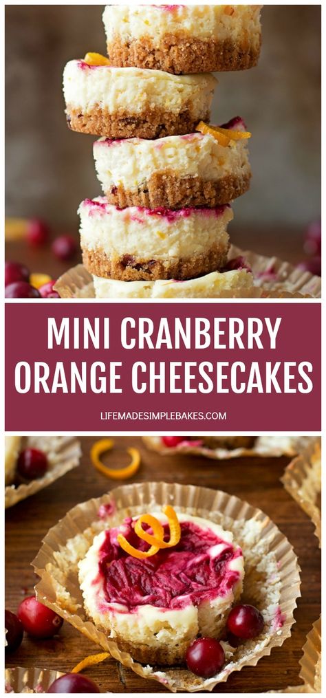 Cranberry Orange Cheesecake, Life Made Simple, Cranberry Cheesecake, Cranberry Cream Cheese, Cranberry Cheese, Cranberry Cookies, Frozen Cranberries, Mini Cheesecakes, Cranberry Orange