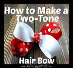 Homemade Hair Bows, Hair Bow Instructions, Hair Bow Video, Make Hair Bows, Two Tone Hair, Stacked Hair Bow, Girls Hair Bows Diy, Headband Diy, Kids Hair Bows