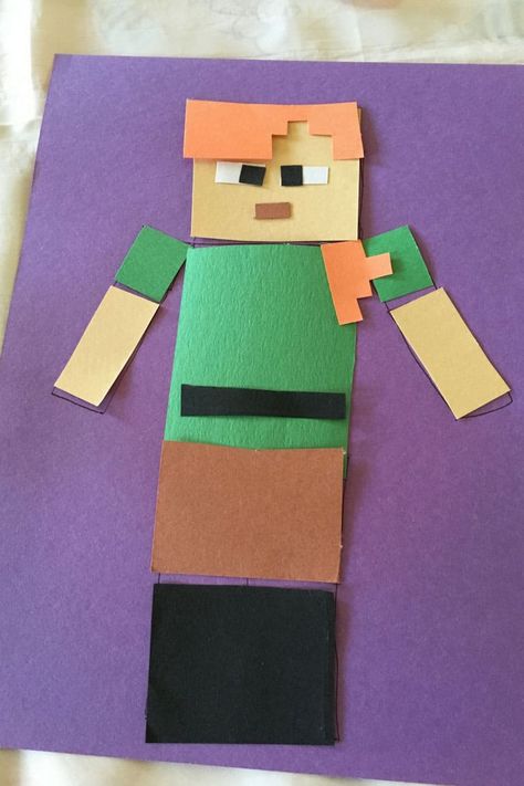 Minecraft Activities, Kindergarten Art Activities, Video Game Crafts, Adventure Crafts, Frozen Crafts, Babysitting Activities, Paper Craft For Kids, Summer Camp Crafts, Minecraft Birthday Party