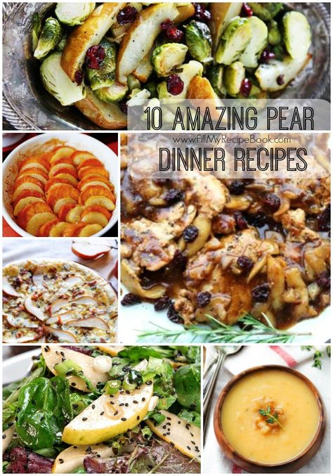 Dinner Recipes Using Pears, Pear And Meat Recipes, Chicken Pear Recipes, Chicken With Pears Recipes, Pear Recipes Dinner, Pear Dinner Recipes, Pear Recipes Healthy Gluten Free, Fresh Pears What To Do With Healthy, Kidney Friendly Desserts