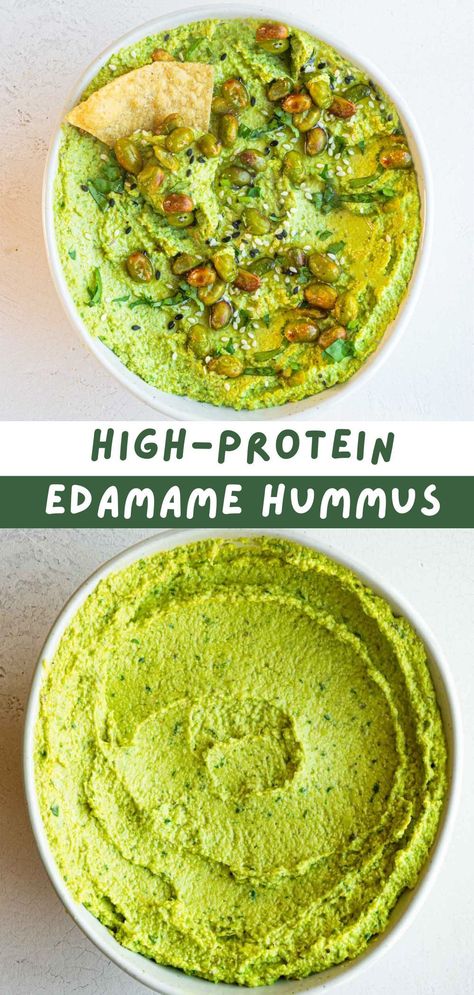 5-minute vegan Edamame Guacamole with plant-based protein and spinach! This healthy protein-packed dip tastes incredible! Perfect for snacks, sandwiches, picnics, parties, or a protein side at dinner! Fueling Snacks, Edamame Guacamole, Vegan Edamame, Lacto Vegetarian, Hummus Appetizers, Easy Bean Recipes, Snacks Sandwiches, Edamame Hummus, Healthy Dip