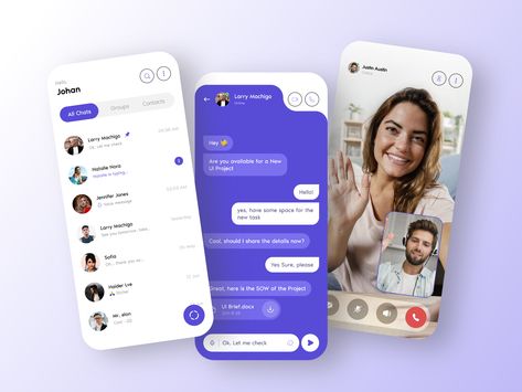 Chat App UI/UX Messaging App Design, Chat Ui Design Mobile, Chat App Ui Design, Chat Ui Design, Chat App Design, Dating App Design, Chat App Ui, Messager Chat, Mobile Chat App