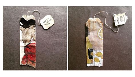 tea bag art Ruby Silvious, Sakura Painting, Used Tea Bags, Tea Bag Art, Creative Textiles, Drawing Journal, Upcycled Art, Tea Art, Art And Illustration