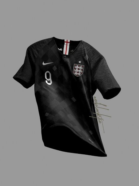 Nike England Blackout Jersey Concept Rugby Jersey Design, Football Jersey Design, Football Training Kit, England Kit, Team Shirt Designs, Design Squad, Football Shirt Designs, Football Team Shirts, Sport Shirt Design