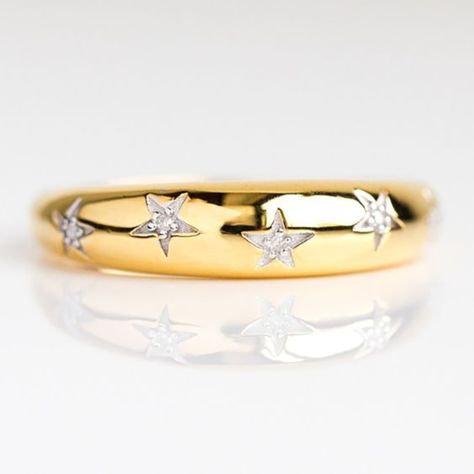 Best Diamond Jewelry 2019 | 43 Pieces to Shop | StyleCaster Cosmic Stars, Elizabeth Jewelry, Local Eclectic, Stacked Jewelry, Vermeil Jewelry, Star Ring, Diamond Rings Bands, Fine Rings, Diamond Band