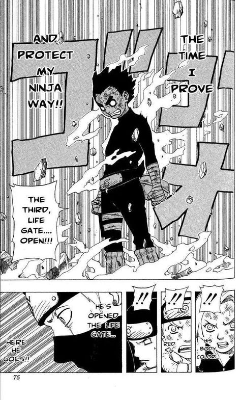 Rock Lee vs Gaara Manga Scene Lee Vs Gaara, Manga Black And White, Rock Lee Naruto, Lee Naruto, Manga Wall, Naruto Tattoo, Bakugou Manga, Comic Layout, Manga Naruto