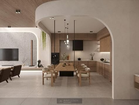 Villa Interior, Kitchen Design Plans, 아파트 인테리어, Living Room Design Decor, Home Design Living Room, Home Building Design, Open Concept Kitchen, Decoration Inspiration, Dream House Interior