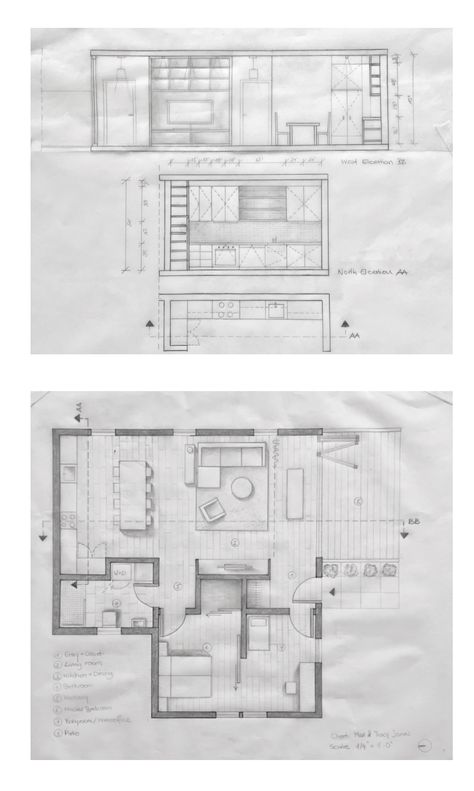 Room Elevation, Floor Plan Sketch, Floor Plan Symbols, Interior Architecture Sketch, Plan Elevation, Interior Design Sketchbook, Kitchen Plan, Bedroom Furniture Layout, Furniture Design Sketches