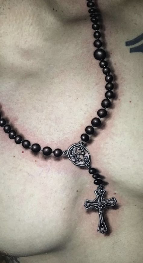 Wrist Bracelet Tattoos, Tattoo Around Arm, Cross Necklace Tattoo, Tato Jam, Rosary Bead Tattoo, Crucifix Tattoo, Hamsa Tattoo Design, Bracelet Tattoos, Wrist Bracelet Tattoo