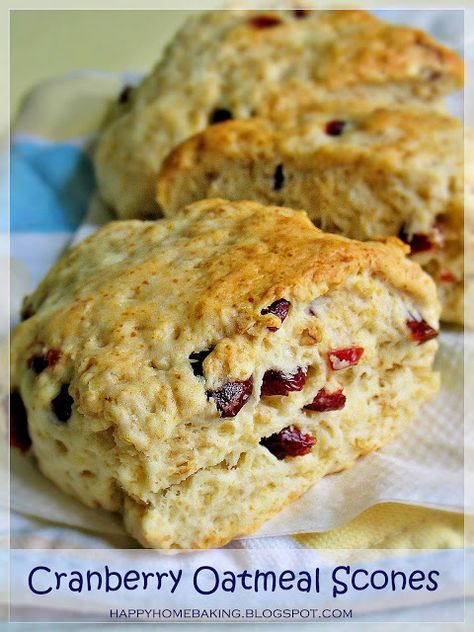 Cranberry Oatmeal Scones Orange Scones Recipe, Oatmeal Scones, Healthy Scones, Baking Scones, Cranberry Oatmeal, Good Cholesterol, Cinnamon Scones, Scones Recipe Easy, Cream Puff Recipe