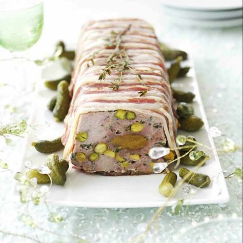 Pork Terrine, Terrine Recipe, Cake Sandwich, Pate Recipes, Bbc Good Food, Marinated Pork, Christmas Menu, Bbc Good Food Recipes, Starters Recipes