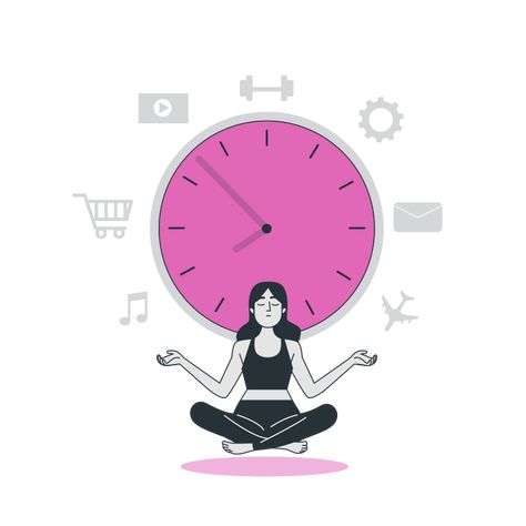 Transcendental Meditation Technique, Metta Meditation, Png Illustration, Focus Your Mind, Clock Icon, Transcendental Meditation, Management Books, Free To Use Images, Illustration Work