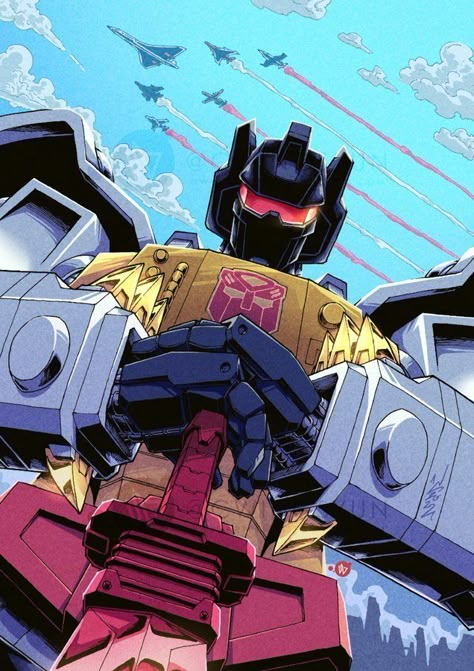 Transformers Comic Art, Grimlock Transformers, Transformers Poster, Optimus Prime Art, Transformers Generation 1, Transformers Art Design, Transformers Cybertron, Transformers Design, Transformers Autobots