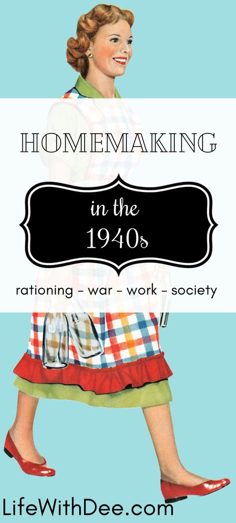 Homemaking in the 1940s - Life with Dee Life In The 1940s, 1940s Homemaker, 1940s Lifestyle, 1940s Crafts, 1940s Housewife, 1940s Life, 1950s Lifestyle, Vintage Skills, Vintage Homemaker