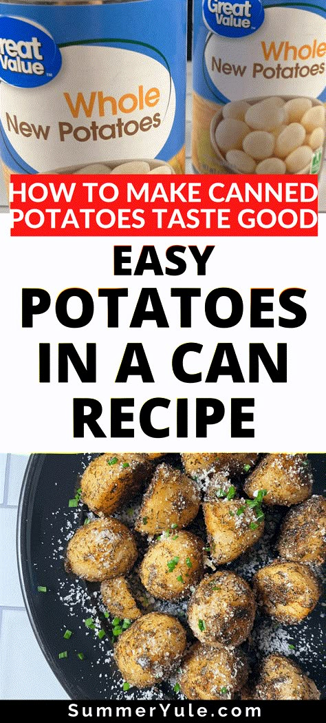 Recipes With Can Potatoes, Meals With Canned Potatoes, Easy Canned Veggie Sides, Boxed Potatoes Recipes, Can Sliced Potato Recipes, Canned Potatoes Recipes Sliced, Can New Potatoes Recipes, Cooking Canned Potatoes, Cooking With Canned Potatoes