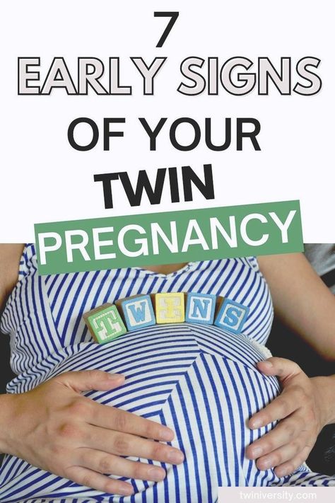 Are you pregnant, but not sure if it's twins? Here are 7 early signs of twin pregnancy. If any of these seem familiar to you or your body reacts this way to a lot of things then it might be time for a doctor visit and an ultrasound. 4 Weeks Pregnant Belly, 7 Weeks Pregnant Belly, Signs Your Pregnant, Early Signs Of Twins, 15 Weeks Pregnant Belly, Signs Of Twin Pregnancy, Twin Pregnancy Symptoms, Twins Ultrasound, Twin Pregnancy Belly