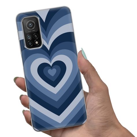 Caver Phone Painting, Handpainted Phone Covers, Handmade Phone Case Painted, Painted Cell Phone Case, Dye Phone Case Ideas, Blue Heart Phone Case, Abstract Phone Case Painting, Phone Cover Design, Handmade Phone Case