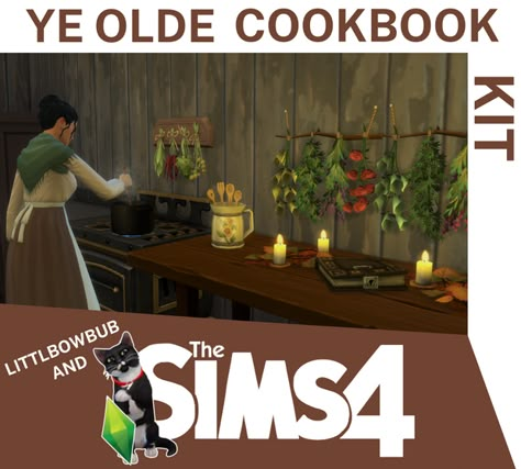 Ye Olde Cookbook Kit - V.0.3 - Cottage Living Update | Littlbowbub on Patreon Sims Cookbook, Medieval Recipes, Sims 4 Decades Challenge, Sims Medieval, Variety Of Fruits, Sims 4 Game, Sims 4 Houses, Sims 4 Cc Finds, The Sims4