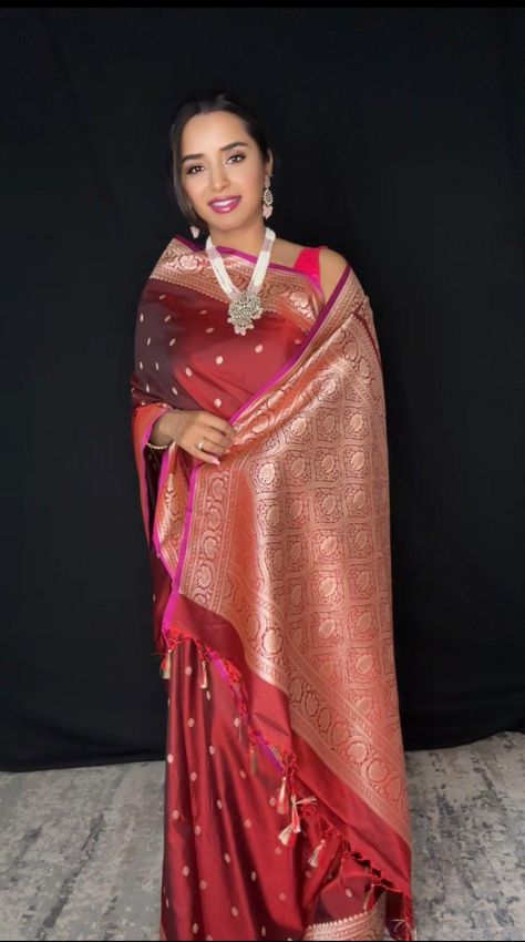 Dupion silk saree