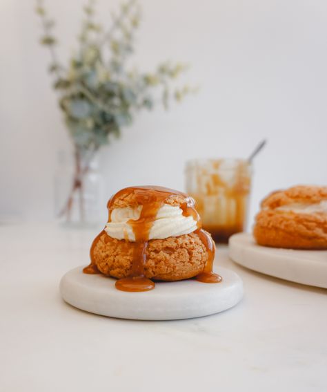 Choux au Craquelin with Apple & Salted Caramel – Break or Bake Craquelin Recipe, Well Well, Eclairs, Sweet Life, Let Them Eat Cake, Salted Caramel, Eat Cake, My Favourite, Apples