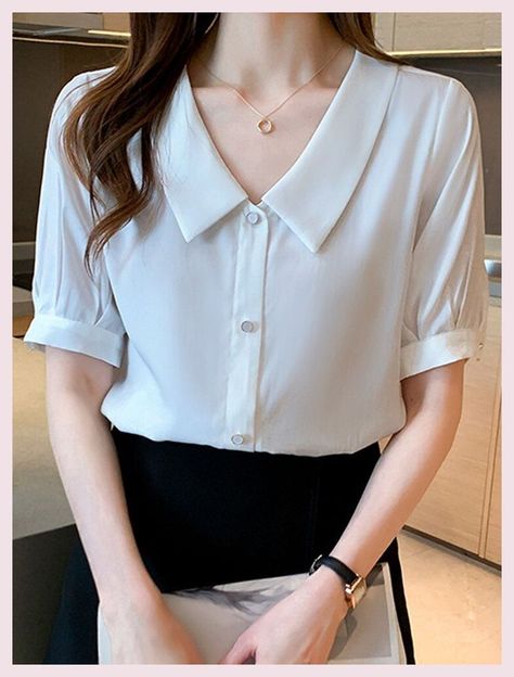 [PaidLink] Short Sleeve White Chiffon Blouse Shirt Women Tops Blouse Women Blouses Female Fashion 2023 Summer Blouses Femme Shirts Blouse F843 White-S #womenblousesfashion2023 Fashion 2023 Summer, Summer Chiffon Blouse, White Chiffon Blouse, Cotton Night Dress, Chiffon Shirt Blouse, Women Blouses Fashion, Chiffon Shorts, Tops Blouse, White Chiffon