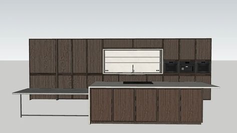 Kitchen full wall island - - 3D Warehouse Kitchen 3d Warehouse, Sketchup Kitchen, Double Galley Kitchen, Warehouse Kitchen, Closet Kitchen, Sketchup Model, Galley Kitchen, 3d Warehouse, Kitchen Area