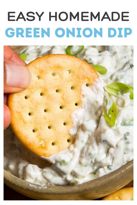 What To Do With Green Onions, Recipes With Green Onions, Green Onion Recipes, Appetizer Sides, Green Onion Dip Recipe, Green Onion Dip, Onions Recipes, Green Onions Recipes, Simple Appetizers