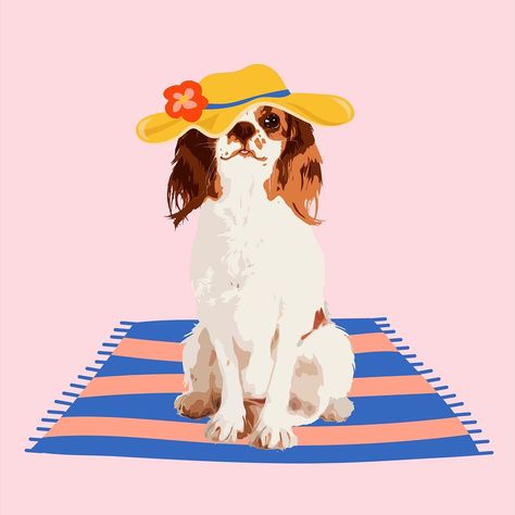 Summer vacation dog collage element, aesthetic illustration psd | premium image by rawpixel.com Beach Party Aesthetic, Aesthetic Vector, Dog Collage, Aesthetic Illustration, Dog Aesthetic, Hat Art, Beach Illustration, Party Aesthetic, Wedding Invitation Card Design