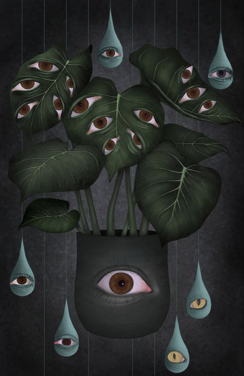 Drawing Inspo, Art Artwork, My Eyes, Surrealism, Plant Leaves, Digital Drawing, Milk, Digital Art, Paintings