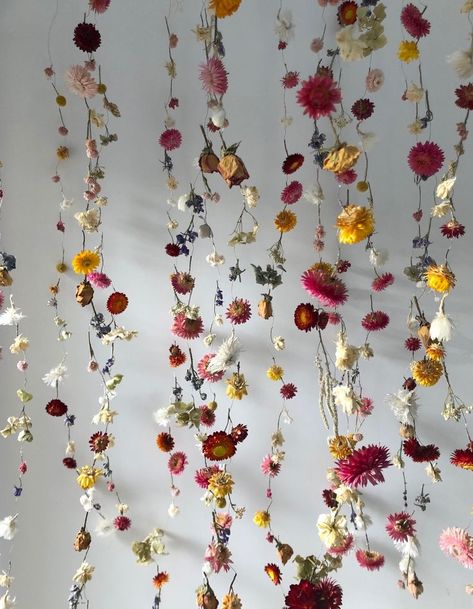 Dried Flower Garland, Enchanted Forest Baby Shower, Fairytale Birthday, Fairy Baby Showers, Forest Baby Showers, Graduation Party Themes, Wildflower Baby Shower, Flower Curtain, Fairy Birthday Party